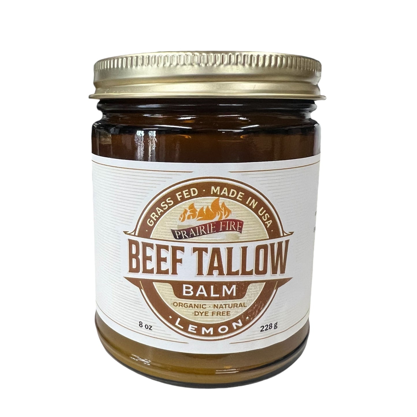 Grass Fed Beef Tallow Balm - 8 oz - Grown and Made in USA - Organic Grass Fed and Finished Tallow - Moisturizing Skin Care
