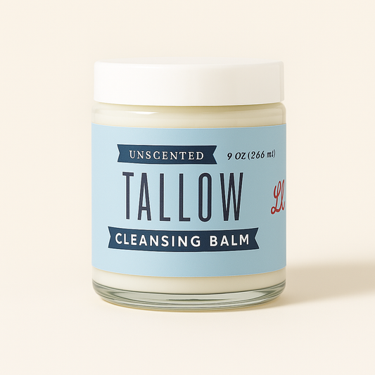 Unscented Tallow Cleansing Balm Natural Makeup Remover Moisturizing Cleanser
