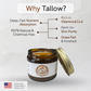 Grass Fed Beef Tallow Balm - 2 oz - Grown and Made in USA - Organic Grass Fed and Finished Tallow - Moisturizing Skin Care