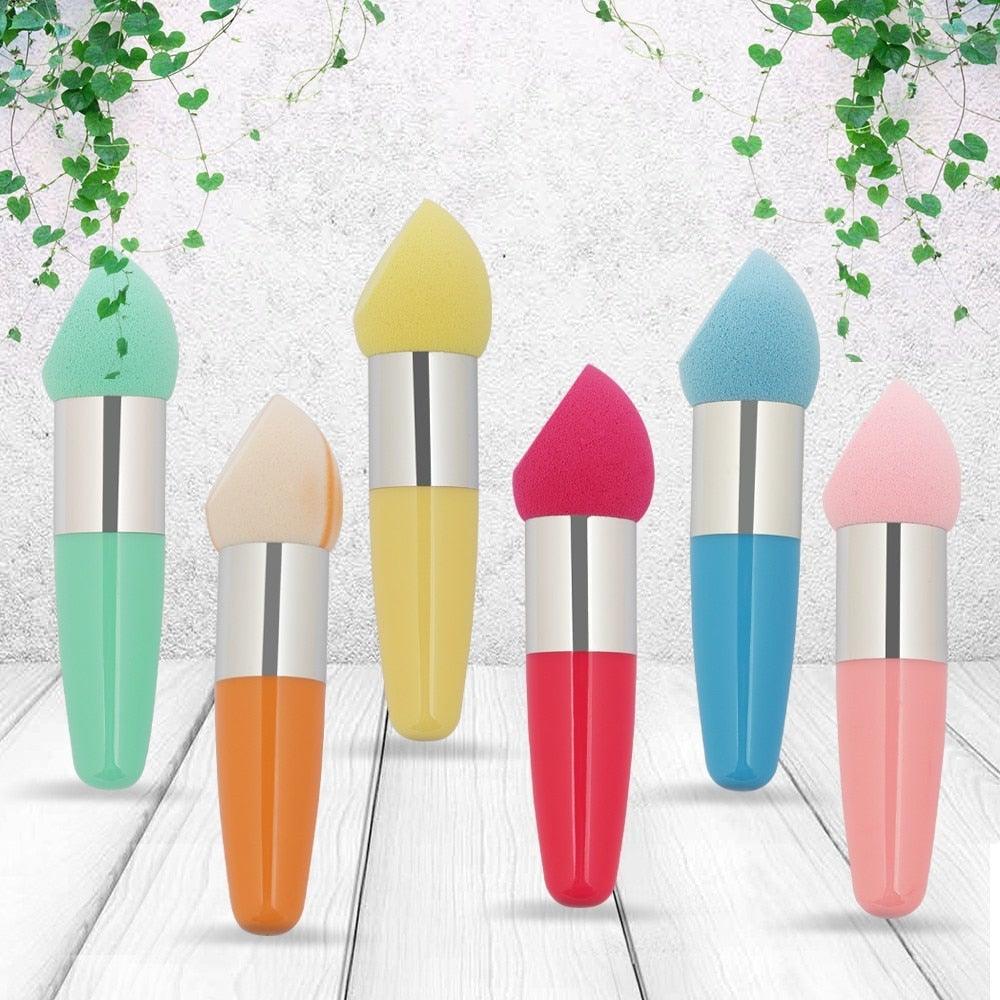 Soft Mushroom Head Powder Puff Makeup Brush with Handle Tool