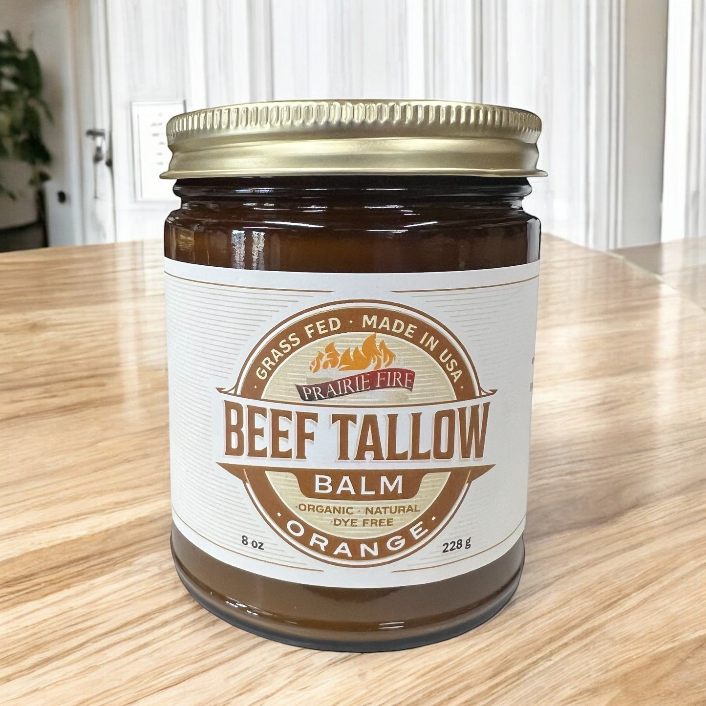 Grass Fed Beef Tallow Balm - 8 oz - Grown and Made in USA - Organic Grass Fed and Finished Tallow - Moisturizing Skin Care