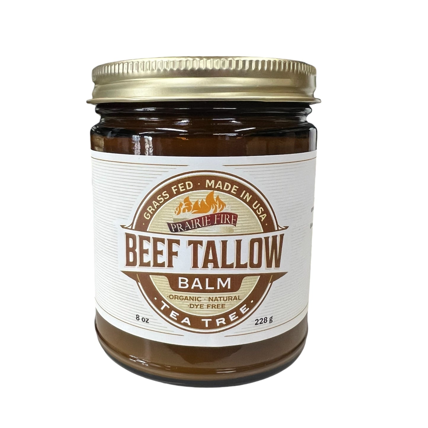 Grass Fed Beef Tallow Balm - 8 oz - Grown and Made in USA - Organic Grass Fed and Finished Tallow - Moisturizing Skin Care