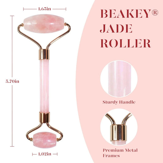 Natural Jade Roller and Gua Sha Facial Massager Skin Care Tool