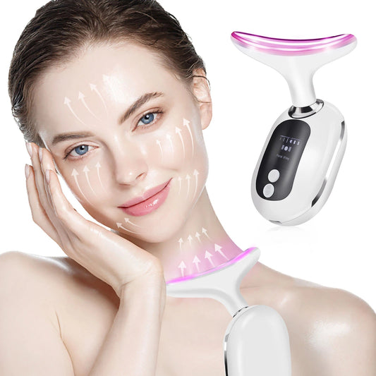 EMS Neck and Face Lifting Device LED Skin Tightening Massager