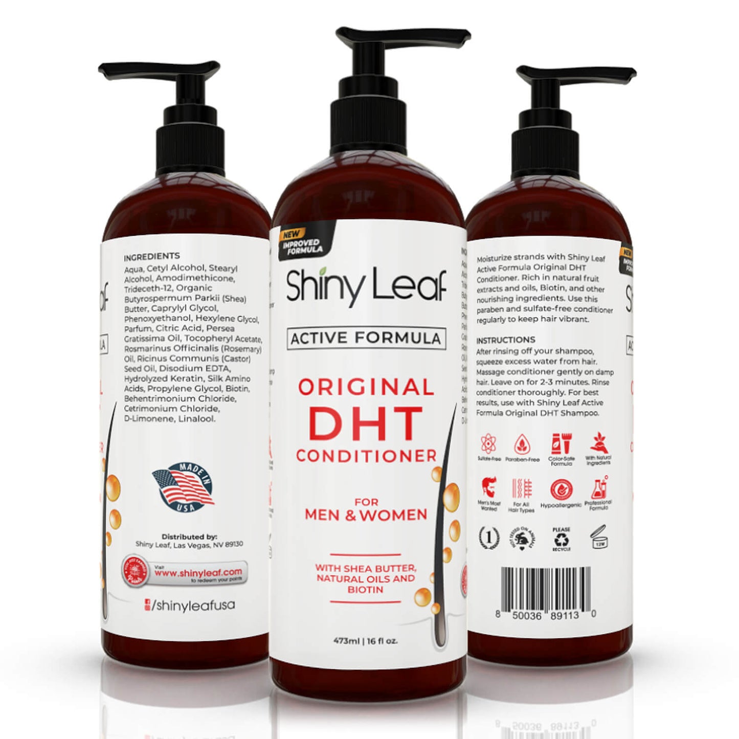 Blocker Anti Hair Loss Shampoo and Conditioner set with Biotin (2 x 16 Oz)