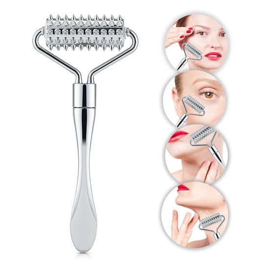 Stainless Steel Facial Roller Spatula Massage Ball Skin Care Tool