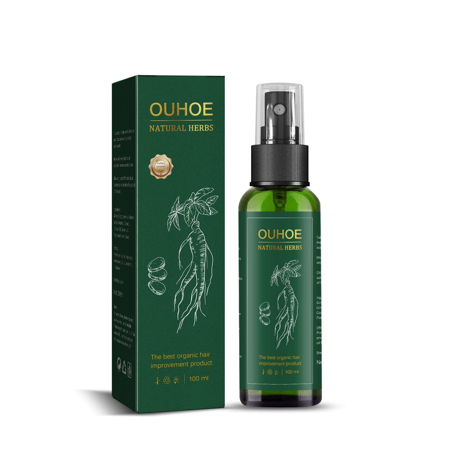 Ginseng Hair Growth Lotion Moisturizing Hair Care Spray Treatment