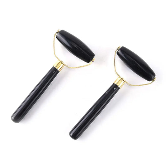 Natural Obsidian Facial Massage Roller – Anti-Wrinkle Beauty Tool