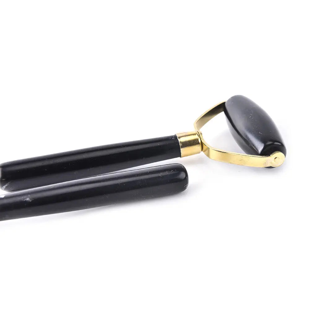 Natural Obsidian Facial Massage Roller – Anti-Wrinkle Beauty Tool