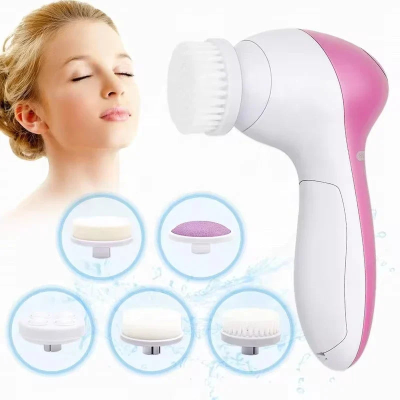5-in-1 Electric Facial Cleansing Brush – Face Cleanser & Blackhead Remover