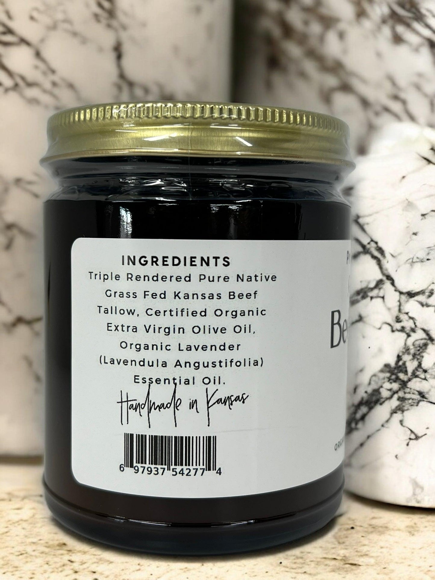 Grass Fed Beef Tallow Balm - 2 oz - Grown and Made in USA - Organic Grass Fed and Finished Tallow - Moisturizing Skin Care