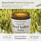 Grass Fed Beef Tallow Balm - 8 oz - Grown and Made in USA - Organic Grass Fed and Finished Tallow - Moisturizing Skin Care