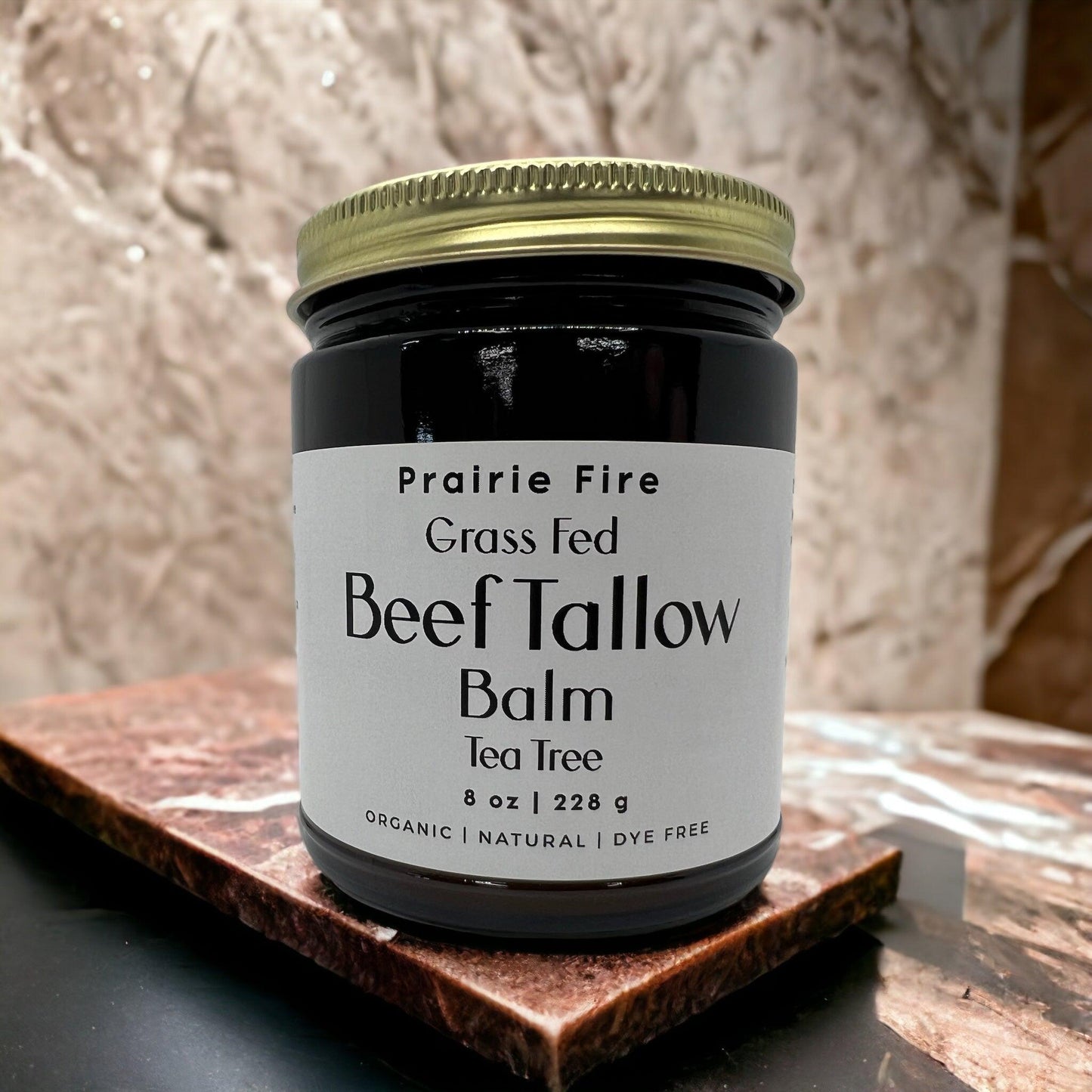 Grass Fed Beef Tallow Balm - 8 oz - Grown and Made in USA - Organic Grass Fed and Finished Tallow - Moisturizing Skin Care