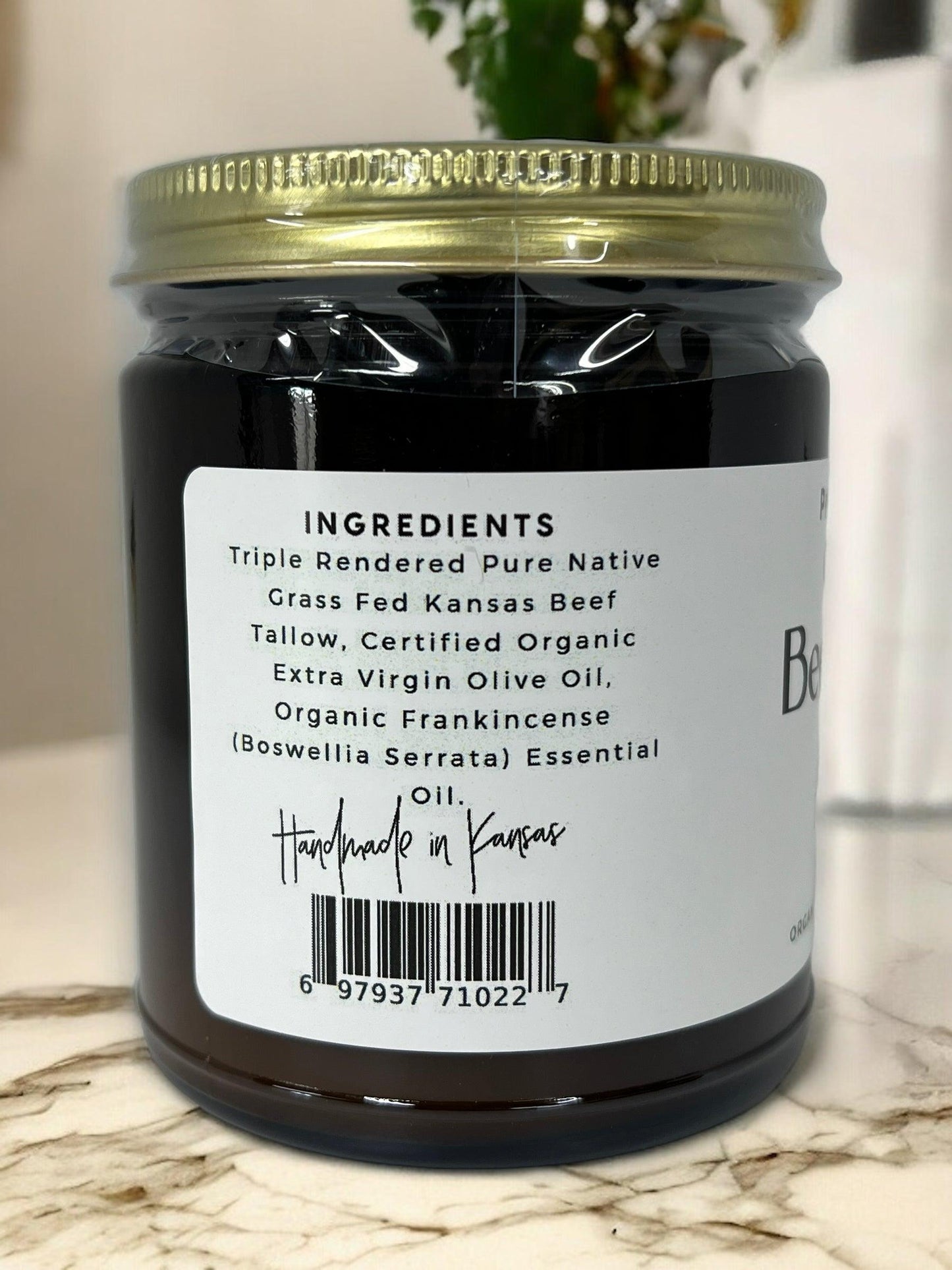 Grass Fed Beef Tallow Balm - 8 oz - Grown and Made in USA - Organic Grass Fed and Finished Tallow - Moisturizing Skin Care