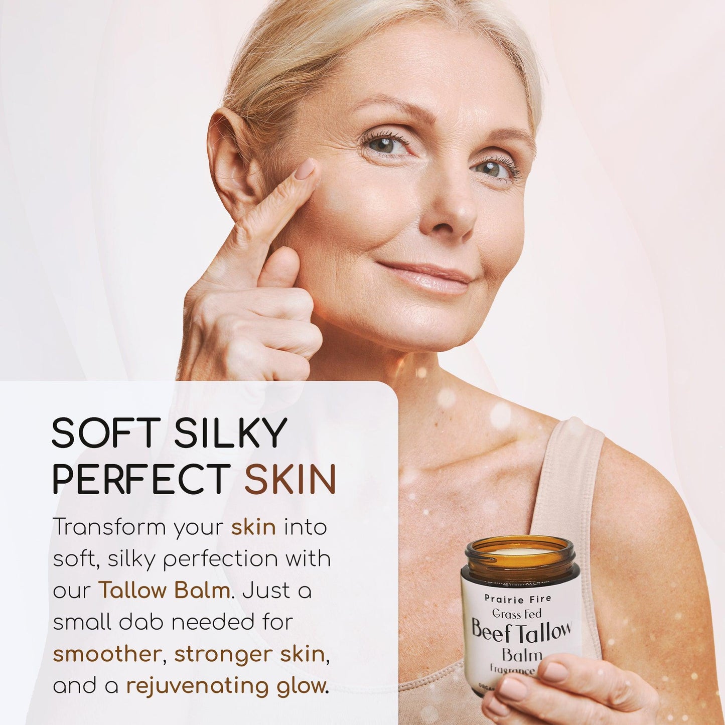 Grass Fed Beef Tallow Balm - 8 oz - Grown and Made in USA - Organic Grass Fed and Finished Tallow - Moisturizing Skin Care