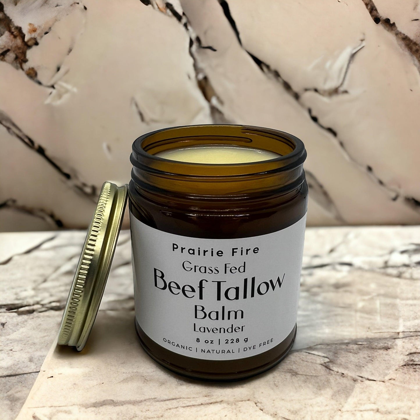 Grass Fed Beef Tallow Balm - 8 oz - Grown and Made in USA - Organic Grass Fed and Finished Tallow - Moisturizing Skin Care
