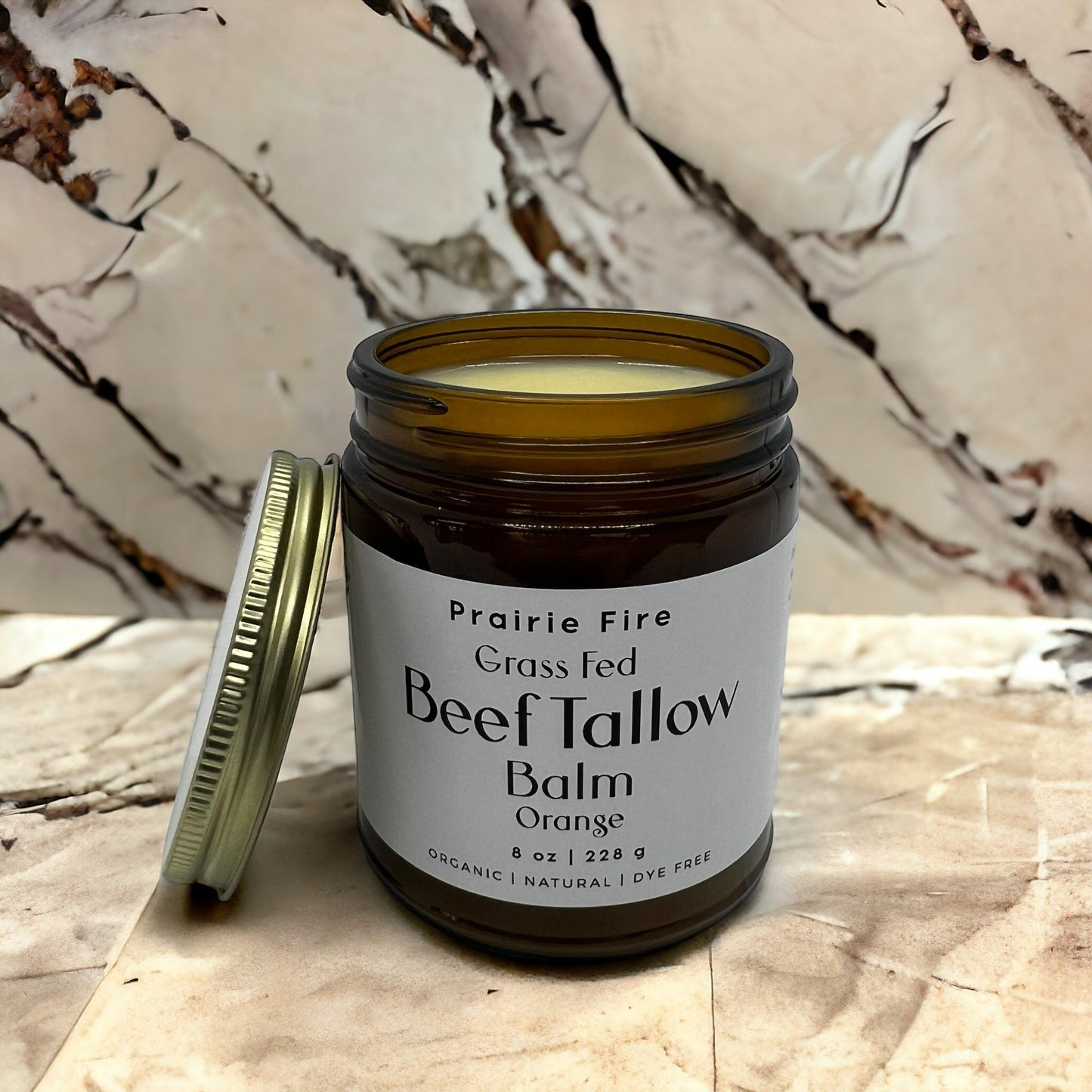Grass Fed Beef Tallow Balm - 8 oz - Grown and Made in USA - Organic Grass Fed and Finished Tallow - Moisturizing Skin Care
