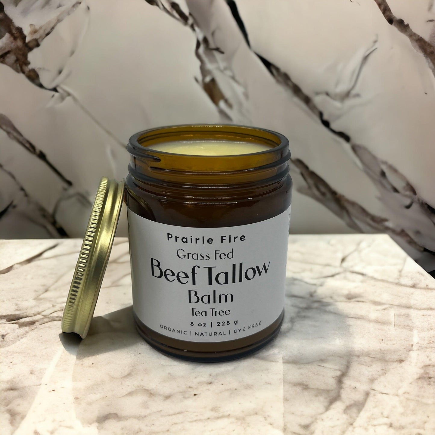 Grass Fed Beef Tallow Balm - 8 oz - Grown and Made in USA - Organic Grass Fed and Finished Tallow - Moisturizing Skin Care